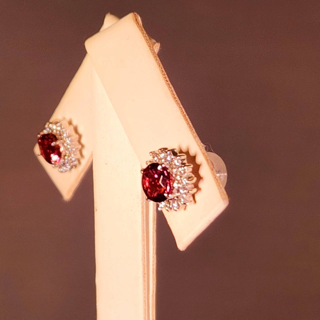 ルーベライトピアス加工承りました。