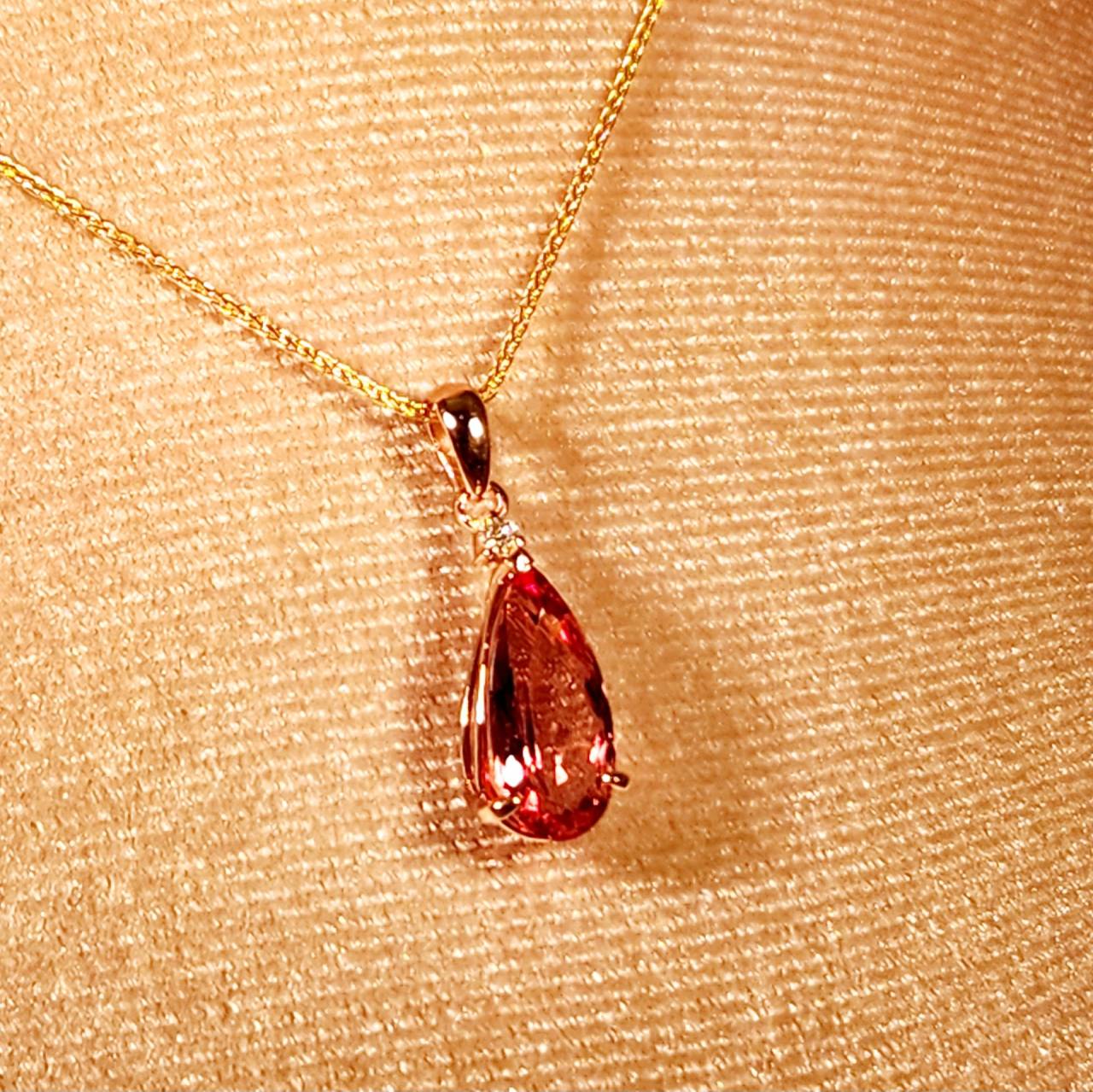 想い出のインペリアルトパーズの裸石でペンダント制作