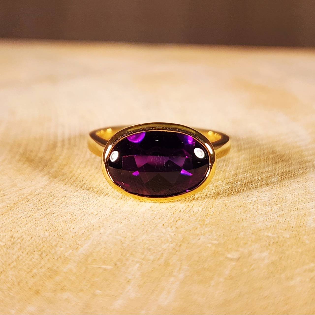 ブラジルから持ち帰ったお土産のアメジストを加工させて貰いました